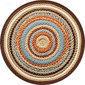 ieftine Covorase de zonă-Covor vintage boho chic rotund pentru scaun, husă de canapea și masă de cafea de lux, covor de living rezistent la pete, covoraș de podea pentru dormitor și dulap