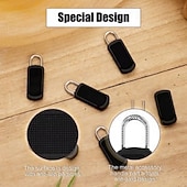 זול אספקה לבית-50 יחידות משיכת רוכסן תחליפית, ראשי רוכסן חדשים הניתנים להסרה ללא כלים, משיכות רוכסן מגומי לתרמילים, מעילים, נעליים ומזוודות, עיצוב פשוט ועמיד