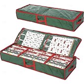 economico Deposito di Natale-Organizzatore per carta da regalo natalizia sottoletto, contenitore per conservare la carta da regalo, contiene fino a 20 rotoli, 41" l x 14" p x 5,5" h (verde)