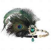 cheap Accessories and More-Vintage 1920s The Great Gatsby Flapper Headband The Great Gatsby Flapper Girl Feather Fancy Dress Women's Christmas Carnival Masquerade Retro Theme Party Charleston Dance Adults Headband