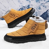 cheap Winter &amp; Snow Boots-Men's Yellow Insulated Winter Boots, Warm and Comfortable Snow Boots for Cold Weather, Ideal for Winter Hiking, Snowboarding and Outdoor Activities