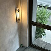 olcso Beltéri falilámpák-fali lámpatest, ipari cső alakú mennyezeti lámpa fémkerettel, fekete színben, egyetlen Edison fuvola lámpa előszobai verandaszekrénybe