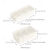 abordables Almacenamiento y organización-Organizadores de cajones de almacenamiento expandibles, paquete de 2, escritorio ajustable &amp;Organizador de cajones para el hogar, almacenamiento de cajones para la oficina, armario, maquillaje