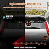 זול תליונים וקישוטים לרכב-אור מחוות אצבע לרכב רב תפקודי אזהרת רכב אור נגד התנגשות מאחור אור מחוות יד אינטראקטיבית אור רכב led מחוות אצבע אור לחלון אחורי כיף אינטראקטיבי led מחוות h