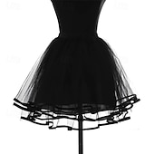 billige Bunner-Fancy kostyme Tyllskjørt Tutu-skjørt Mime-kunstner Mimeklovn sirkus 1950-tallet 1980erne Multi Layer Oppblåst Voksne Dame Halloween Karneval Fest Ytelse Dansballett Kle deg opp