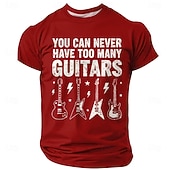  Per uomo Chitarra Gergo divertente Maglietta Manica Corta maglietta Stampa 3D Girocollo Camicia Moda Quotidiano Quotidiano Streetwear Blu Nero Rosso Estate Primavera Abbigliamento S M L XL XXL XXXL