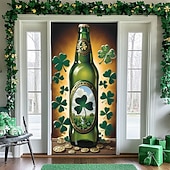 Χαμηλού Κόστους Γκαράζ &amp; Πινακίδες Πόρτας-Ημέρα St. Patrick Αφίσες Κάλυμμα πόρτας Πανό εξωτερικού χώρου Πράσινο καπέλο Τριφύλλι χαριτωμένο στυλ 3D Πάρτι Κοιτώνας Δωμάτιο Εφήβων Κοιτώνας Κολλεγίου Υπνοδωμάτιο Guys Man Cave Frat Φόντα λήψης