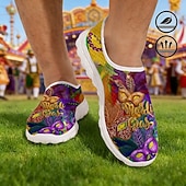 economico Scarpe da uomo-Scarpe casual slip-on con stampa di maschera per Mardi Gras da uomo - calzature festive leggere e traspiranti per sfilate di carnevale celebrazioni di strada feste a tema e uscite festive