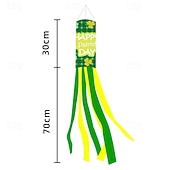 olcso Kerti zászlók, Banner-Szent Patrik-napi szélzsák zászló, ír dizájn, Szent Patrik-napi fesztivál dekoráció, színes kültéri szélzsák ünnepi ünneplésre, lóhere &amp;lóhere design.