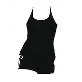 abordables Surfing Tankinis &amp; Bikinis-Mujer Traje de baño Tankini 2 Piezas Color sólido Utra ligero (UL) Protección UV Elástico Sin Mangas Bañadores Surf Submarinismo Verano