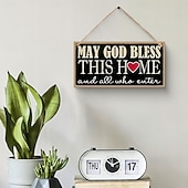 cheap Valentine's Day-Valentine's Day Minimalist Rectangular Hanging Sign with Red Heart and English Text – Lightweight Wood Wall Decor with Black Background for Room, Home, Café, Restaurant, Weddings