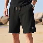 economico Pantaloncini casual-Per uomo Pantaloncini Waffle Pantaloncini Estivi Shorts da Spiaggia Pantaloncini casual Pantaloncini strutturati Coulisse Elastico in vita Tinta unica Comodità Lunghezza al ginocchio Quotidiano