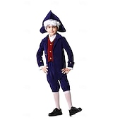  250th Anniversary USA Rococo Baroque Outfits Long Sleeves George Washington Alexander Hamilton Colonial Fancy Dress Boys' Carnival Independence Day 4th of July Kid's Coat Pants Collar