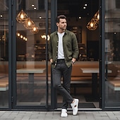 economico Sneakers Casual-scarpe da ginnastica da uomo in pelle bianca e marrone, scarpe casual con lacci per l'uso quotidiano