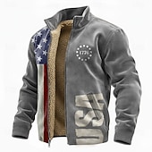 ieftine Patriotice 250 Hanorace-4 iulie 2026 250 de ani Ziua Memorială Hanorac cu fermoar T-Shirt bărbătesc cu steagul SUA casual exterior zilnic