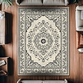 billiga Områdesmattor-Vintage persisk matta, fläckbeständig och lätt att rengöra, etnisk soffpläd, halkfri sängmatta i sovrummet, slitstark och elegant golvdekor i vardagsrummet