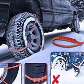 cheap Heating &amp; Cooling-10/20/30pcs Universal Reusable Non-Slip Polyethylene Tire Chains – Universal Anti-Skid Snow Tire Traction Chains for Cars, SUVs &amp; Trucks, Easy Installation, Durable Emergency Winter Driving Aid