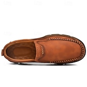 ieftine Pantofi casual slip-on-Teniși bărbătești maro din piele întoarsă și piele ecologică, cu design respirabil – încălțăminte sport și rezistentă, perfectă pentru activități în aer liber, alergare și ținute casual