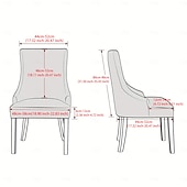 billige Ørelappstol-trekk-Trekk til stol med vingerygg, stripete planter, geometrisk trykt, polyester stretchtrekk, ett stykke ryggstøtte, armlener, stoltrekk til spisestuestol, servantstol, fritidsstol, krakk