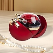 זול ירד ל-30 $-קופסת טבעות פרחי ורדים אלגנטית, מיכל בצורת כדור להצעות אירוסין, חתונות ואירועים מיוחדים