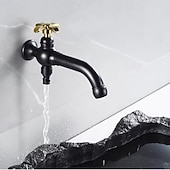 Недорогие Смесители для раковины в ванной-Ванная раковина кран - Вращающийся Хром Монтаж на стену Одной ручкой одно отверстиеBath Taps