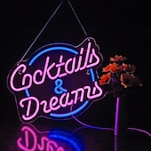 olcso Dekoratív fények-koktélok neonreklám faldekorációhoz bárhoz LED tábla szabályozható usb-s beltéri hálószobába nappaliba étterembe otthoni bár parti pub éjszakai klub férfi barlang bisztró fali dekorációs lámpák