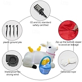 billiga Landskapsbelysning-1st 10 W Pathway Lights &amp; Lanterns Skulptur och landskapsljus Uppblåsbar Vit 100-240 V Utomhusbelysning Gård Trädgård 3 LED-pärlor