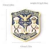  Значок к 250-летию Корпуса морской пехоты и ВМС США Военный эмблемный значок Корпуса морской пехоты и армии Броши из сплава для коллекции ветеранов и ювелирные изделия семиквинтескеннального