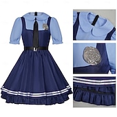  Tierdetektiv Hase Die Polizistin Cosplay Kostüm Outfits Abenteuerfilm Cosplay Film- und TV-Themenkostüme for Damen Mädchen Erwachsene Kinder Halloween Karneval Leistung Pädagogisches Ankleiden