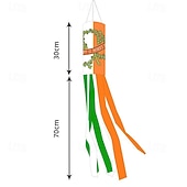 olcso Kerti zászlók, Banner-Szent Patrik-napi szélzsák zászló, ír dizájn, Szent Patrik-napi fesztivál dekoráció, színes kültéri szélzsák ünnepi ünneplésre, lóhere &amp;lóhere design.