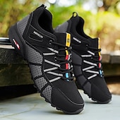 billiga Vardagssneakers-Herrskor i grå och orange, lätta löpar- och friluftsskor, perfekta för fitness, löpning och vardagskläder, bekväma och snygga skor