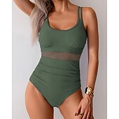 זול רש גארדים One Piece-בגדי ריקוד נשים בגד ים אחיד רשת הגנת UV גמישות גבוהה ללא שרוולים בגדי ים גלישה צלילה שנרקול קיץ