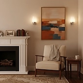 お買い得  室内ウォールライト-ウォールランプ バウハウス クローム ウォールスコンス モダン クリーム ウォールランプ クリエイティブ マイク型 ホームデコレーション 照明器具 厚いミルクホワイトガラスシェード付き