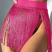 tanie Dół od bikini-Damskie Stroje kąpielowe Dół bikini Spódnica Kostium kąpielowy Dół z frędzlami Urlop Stroje plażowe Jednokolorowe Bez rękawów Kostiumy kąpielowe