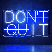 Χαμηλού Κόστους Διακοσμητικά φώτα-Μην τα παρατάτε, φωτεινή επιγραφή για διακόσμηση τοίχου με δυνατότητα ρύθμισης φωτεινότητας με USB, για εσωτερικό υπνοδωμάτιο, σαλόνι, τραπεζαρία, πινακίδα με νέον LED για πάρτι, διακοσμήσεις πάρτι,