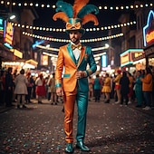 preiswerte Männer Schuhe-Männer Mardi Gras farbenfrohe schillernde Schlangenprint Anzugschuhe metallic grün und lila Schnürdesign stylisch und mutig ideal für Karneval und festliche Feiern