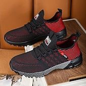 abordables Baskets Décontractées-Chaussures de course noires en mesh pour hommes – baskets athlétiques légères avec tige respirante, idéales pour la course, la salle de sport et les activités sportives.
