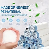 halpa Keittiövälineet ja -laitteet-300 kpl erittäin paksuja kiristysnyörillä varustettuja roskapusseja, repeämättömät, hajuja estävät roskapussit, 4–15 gallonan (15–60 l) vakiokoko kotiin, toimistoon ja lemmikkien jätöksiin