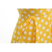 baratos Dresses-1950s Retro Vintage Rockabilly Midi Swing Dress Flare Dress Short Sleeves Polka dots Fit &amp; Flare Fancy Dress Women's Carnival Valentine's Day Casual Homecoming Retro Theme Party Adults' Dress Spring