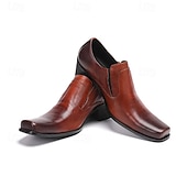 baratos Mocassins de couro premium-Sapatos masculinos pretos de couro, modelo slip-on, com corrente decorativa. Calçados formais de luxo para casamentos, ideais para o noivo e padrinhos, confortáveis e elegantes para eventos formais de casamento.