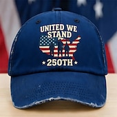 economico Cappelli Patriottici 250-Per uomo Unisex Cappello per il 250° anniversario degli Stati Uniti Cappellino da Baseball Cappello da Sole Cappello da Camionista Blu Nero Poliestere / Poliammide Regolabile Patriotico Vacanza Sport