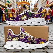 billige Damesko-Kvinne Karneval Komfortable Sneakers – Lettvekts Polstret Såle Mardi Gras Fargevalg Dramatisk Ytelsesstil Dansere Festivalgjengere Parader og All-Dags Gåing