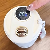 Недорогие Кружки и чашки-Термокружка для кофе из нержавеющей стали 316 с цифровым дисплеем температуры &amp;крышка с сенсорным экраном - самоохлаждающаяся/подогреваемая чашка, индикатор в реальном времени, портативный термометр