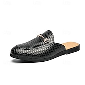 voordelige Mannenschoenen-Mannen Mardi Gras metallic gouden instapschoenen - Stijlvolle instapschoenen met glamoureuze afwerking voor carnaval feesten en modebewuste looks