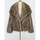 preiswerte Pelzschals-Kunstpelz-Umhänge Damenumhang Elegant Langarm Kunstpelz Hochzeit Schals Mit Unifarbe Für Party Herbst