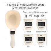 voordelige Meetgereedschap-Digitale maatlepel, digitale maatlepel voor voedsel, 800 g / 1 g, hoge precisie met lcd-scherm, huishoudelijke weegschaal voor keuken- en honden- en kattenvoer