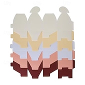 cheap Valentine's Day-50pcs Valentine's Day Wedding Theme Candy Gift Box Party Favor Boxes  Heart Decoration Box  Decorative Bow Finish Christmas Halloween