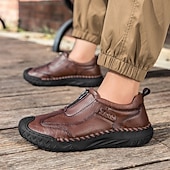 baratos Sapatos Casuais com Cadarço-Tênis masculino marrom estiloso – leve, confortável e com design respirável para uso o dia todo, ideal para o dia a dia e eventos casuais.