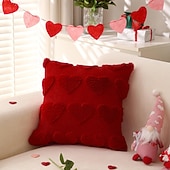 tanie Trendy poduszkowe-Poszewka na poduszkę w kształcie serca z nadrukiem 2D na sofę i łóżko, miękka poduszka dekoracyjna do salonu, sypialni, wystroju domu