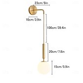 economico Applique da parete-Applique moderne in ottone e vetro a sospensione, ideali per isola cucina, soggiorno, sala da pranzo, studio, corridoio, negozio, camera da letto, comodino.